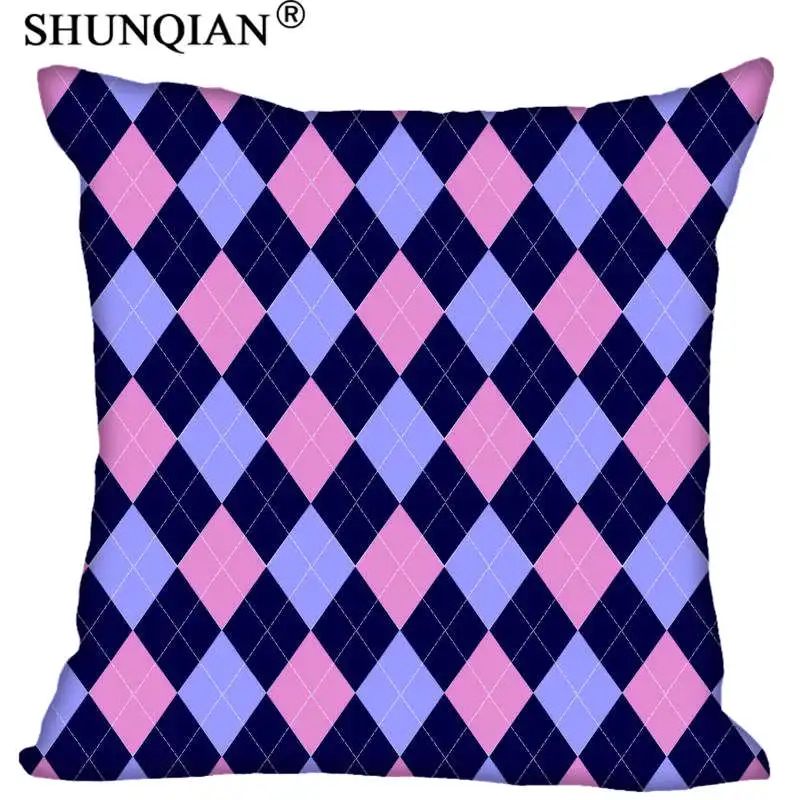 Новый заказной рисунок Argyle Наволочка на молнии с двух сторон 35x35 см 40x40 45x45 50x50 60x60