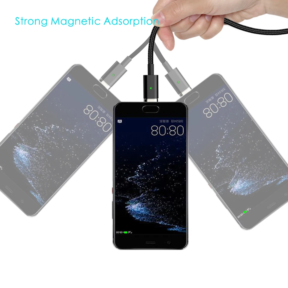 Suptec Тип C USB Магнитный кабель для samsung S8 S9 Xiaomi 4c huawei P10 синхронизации данных магнит