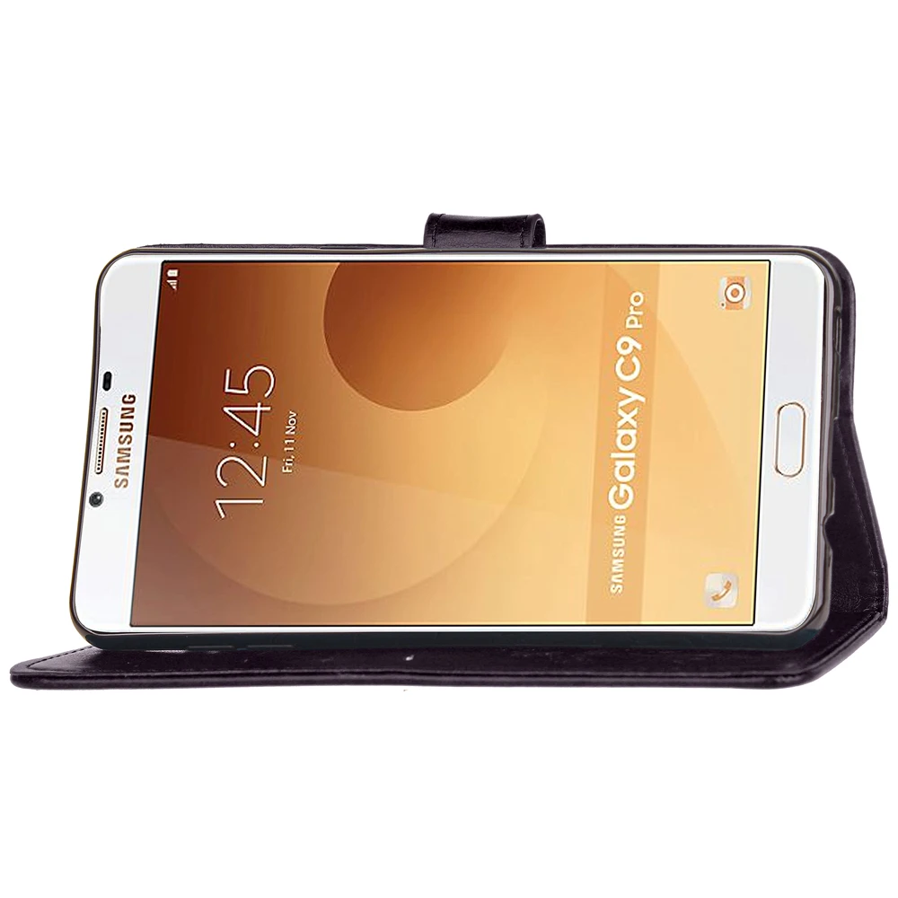 Чехол для телефона Samsung Galaxy C9 Pro C8 J7 Plus откидная задняя крышка из искусственной