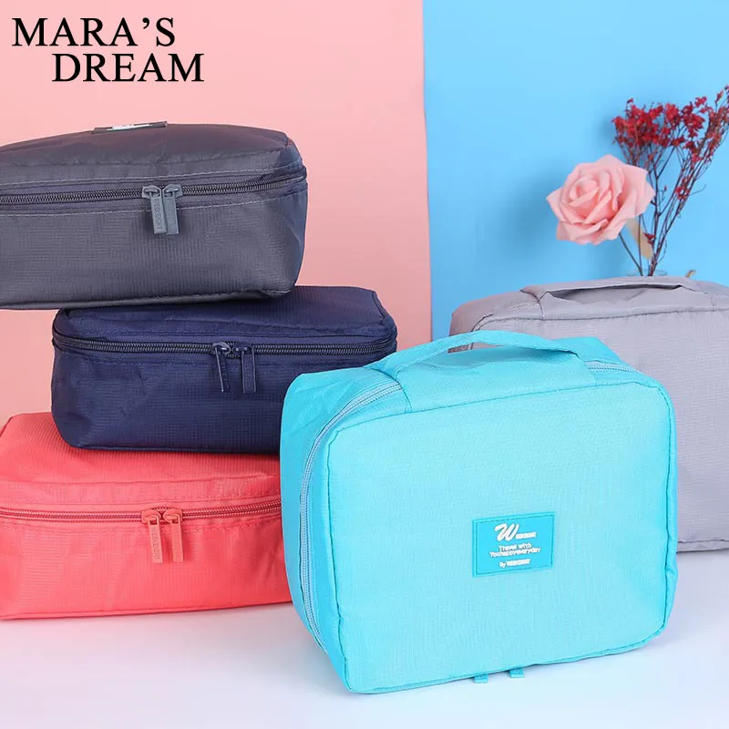 

Mara's Dream Women Cosmetic Cases new large capacity solid color Polyester Women wash bag storage bag Multifunction casual bag