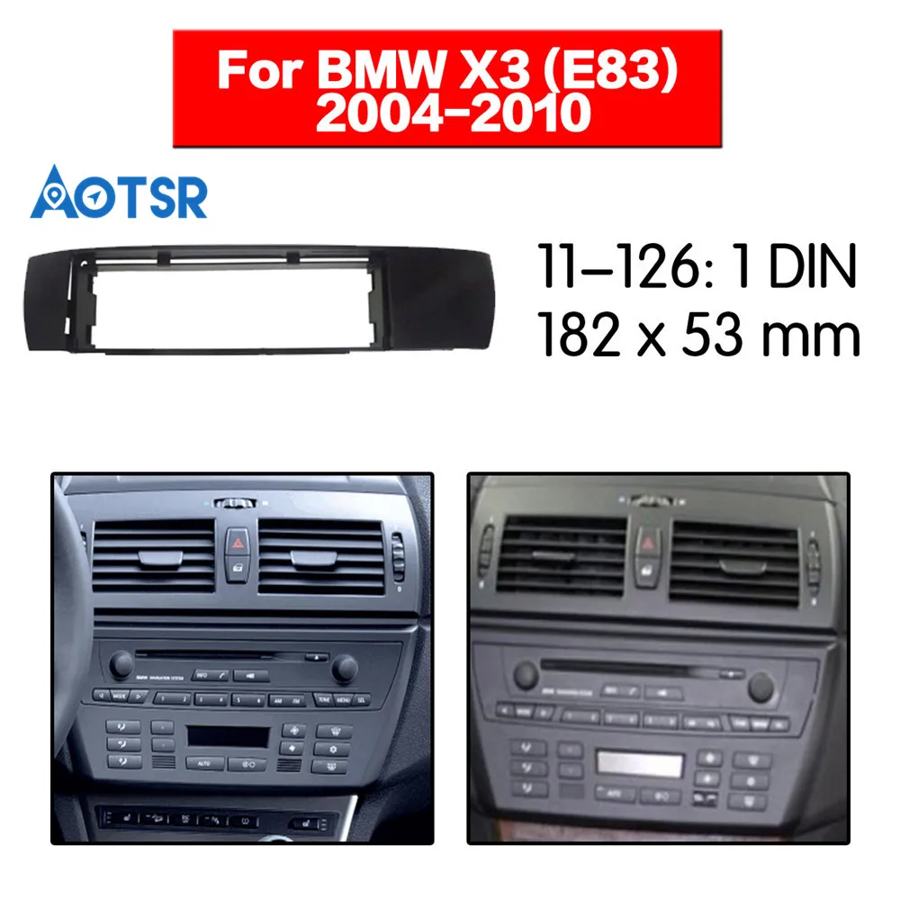1 Din Facia для BMW X3 (E83) 2004 2010 набор установки стереопанели приборной панели лицевая