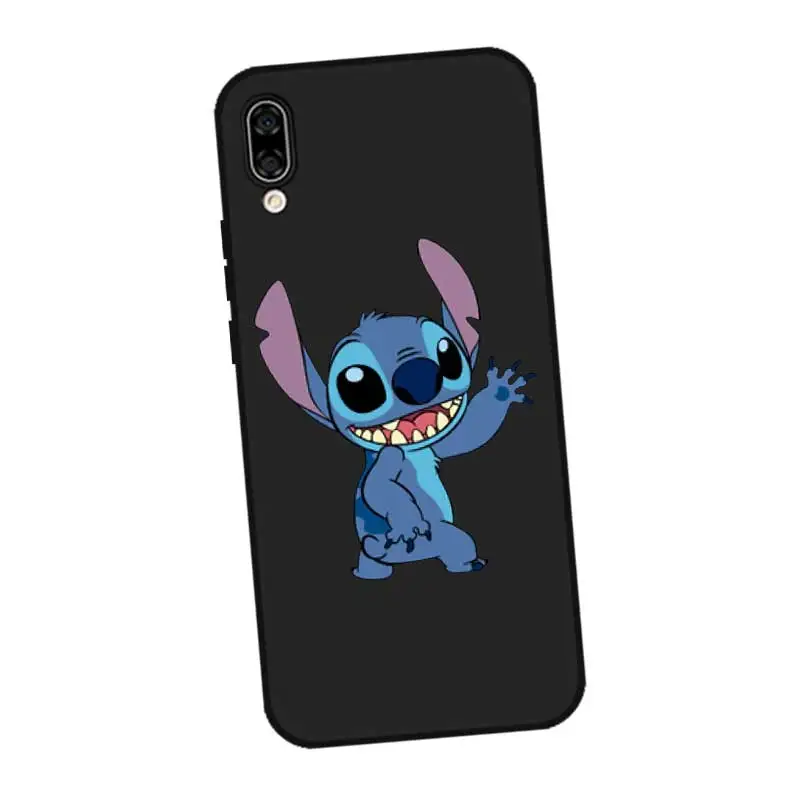 N418 Stitch Black Silicone Case Cover For Huawei Honor 6A 6C 6X 7C 7X 8 Lite Pro |