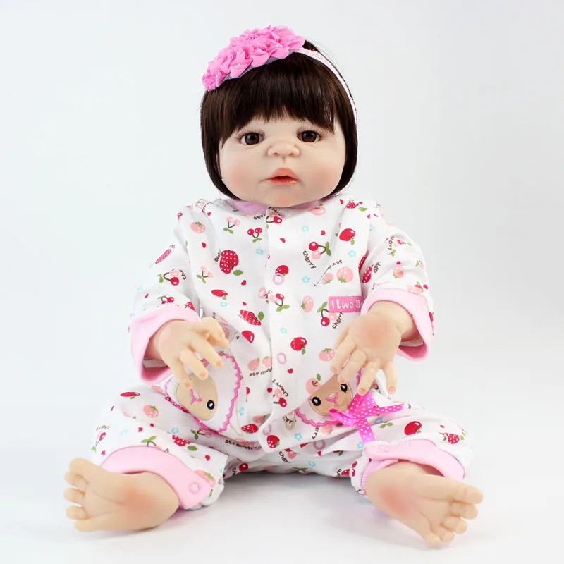 BZDOLL 22 "полностью силиконовая кукла реборн девочка Bebe живая Реалистичная