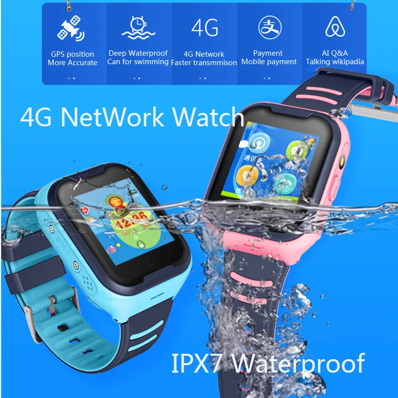 Новинка 2019 Детские Смарт часы 4G Wi Fi GPS трекер для телефона SOS будильник камера 7
