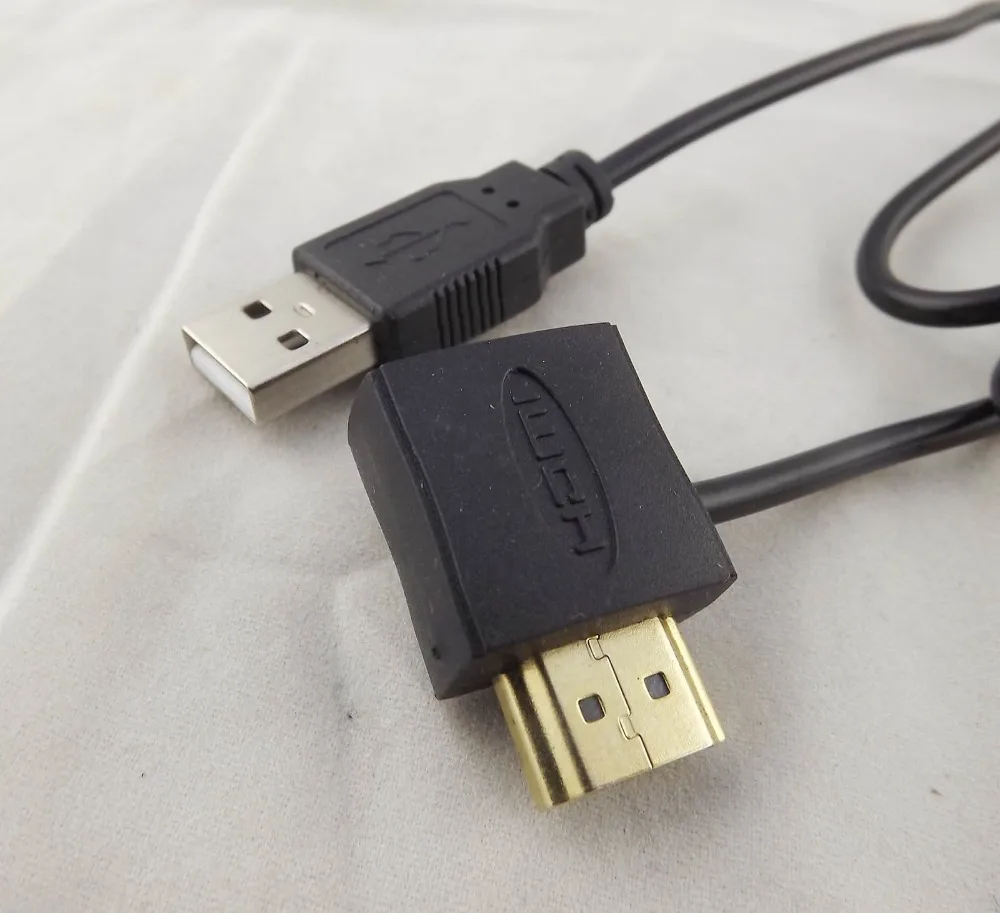 1 шт. HDMI штекер к гнезду A/V адаптер + USB 2 0 источник питания зарядное устройство