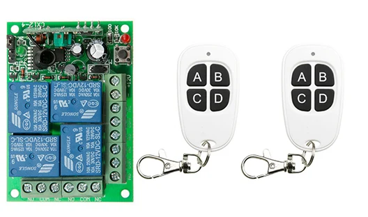 DC12V 24V 4CH 4 CH Беспроводной RF пульт дистанционного управления выключатель света 10A