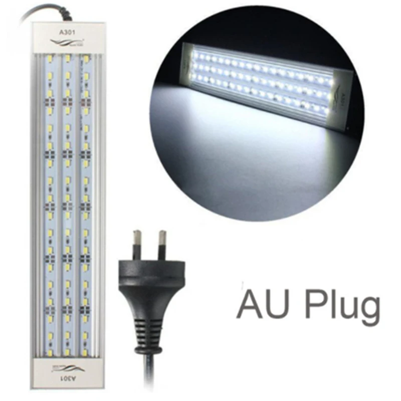 A301 AU Plug Высококачественный аквариумный светодиодный светильник ing 20-50 см, светильник для выращивания растений в аквариуме с зажимом, декоративная лампа EN/AU Plug peceras iluminacion - Цвет: A301 AU Plug