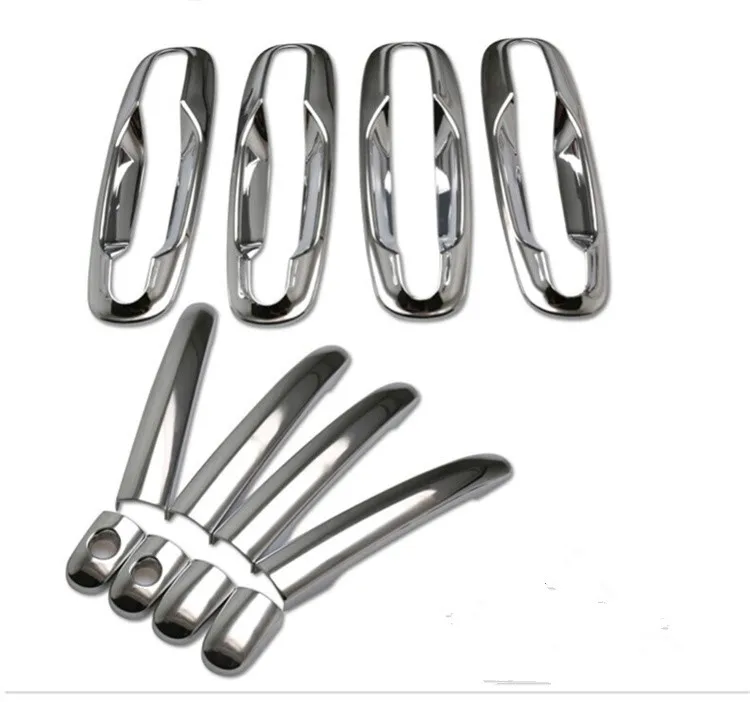 2keyhole handle bowl Хромированные наружные дверные ручки для Chevrolet Lacetti Optra Daewoo Nubira Suzuki Forenza Holden Viva наклейки для стайлинга автомобилей - Название цвета: 2keyhole handle bowl