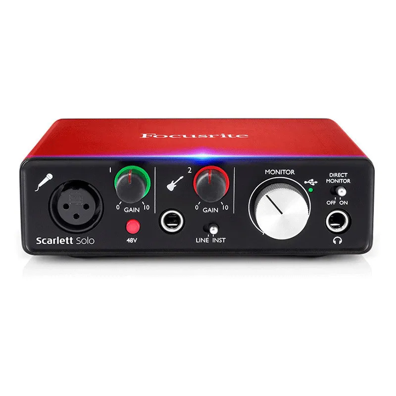 Профессиональная звуковая карта Focusrite Scarlett Solo 2 поколения USB