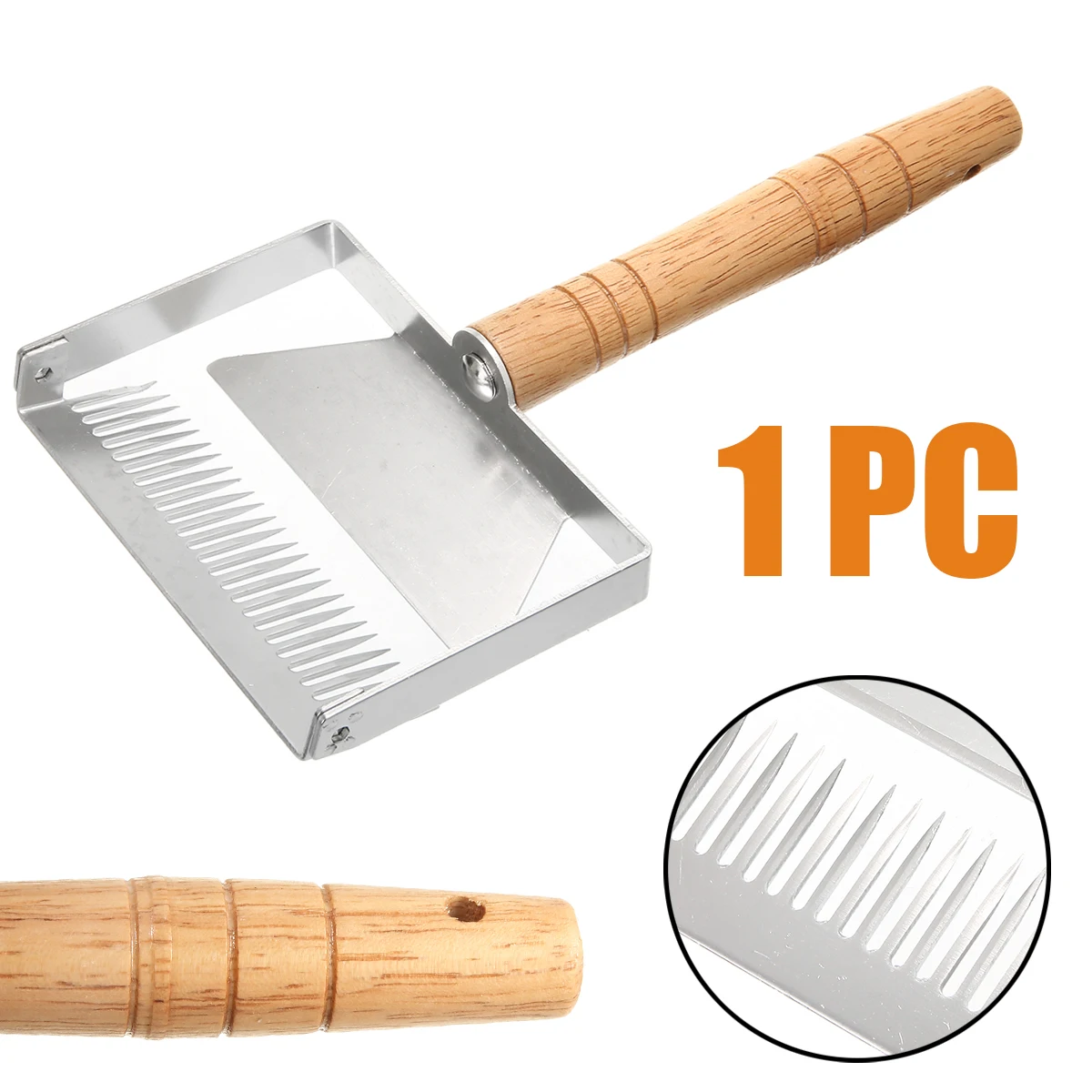 

New Honey Fork Honeycomb 25cm Stainless Steel Uncapping Honey Fork Scraper Wooden Handle For Beekeeping Agricultural Tools