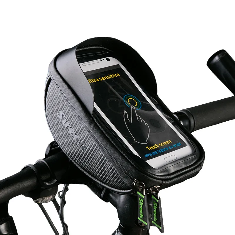 S010-4BK Sireck 6,0 дюймов водонепроницаемый дорожный Mtb велосипедный держатель для телефона, крепление на руль велосипеда, умный держатель для мобильного телефона, велосипедная gps подставка, поддержка - Цвет: S010-4BK