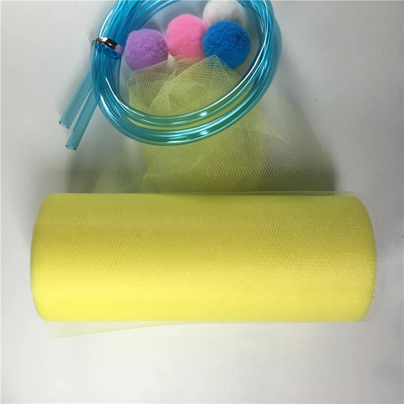C05 Light yellow Тюлевая юбка-пачка «сделай сам» из органзы для свадебной вечеринки, 15 см, 22 м - Цвет: C05 Light yellow
