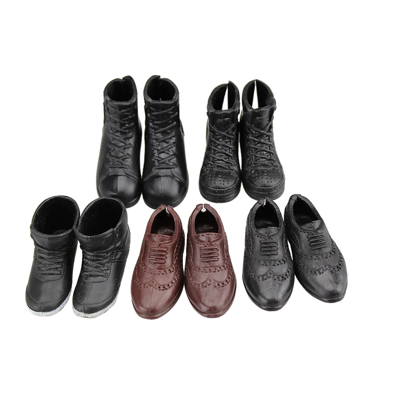 5 пар/компл. ручной работы Вечерние кукла Обувь на плоской подошве для парень