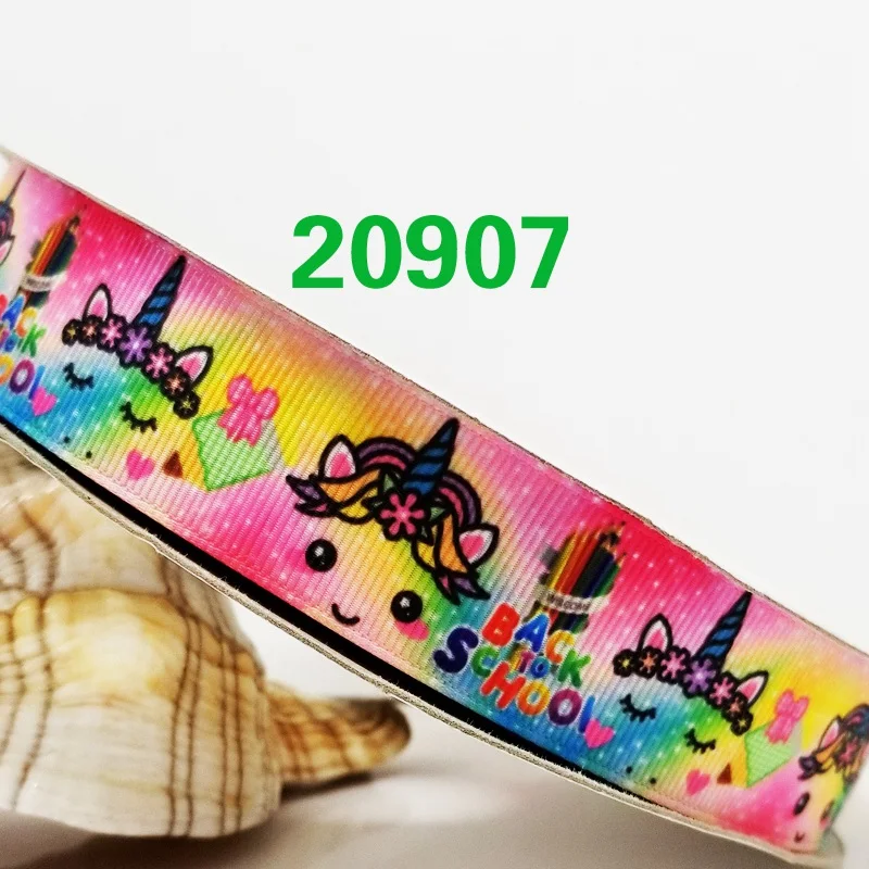 20907 Новое поступление ленты аксессуары для волос лента 10 ярдов печатные корсажные ленты 20015 - Цвет: 20907