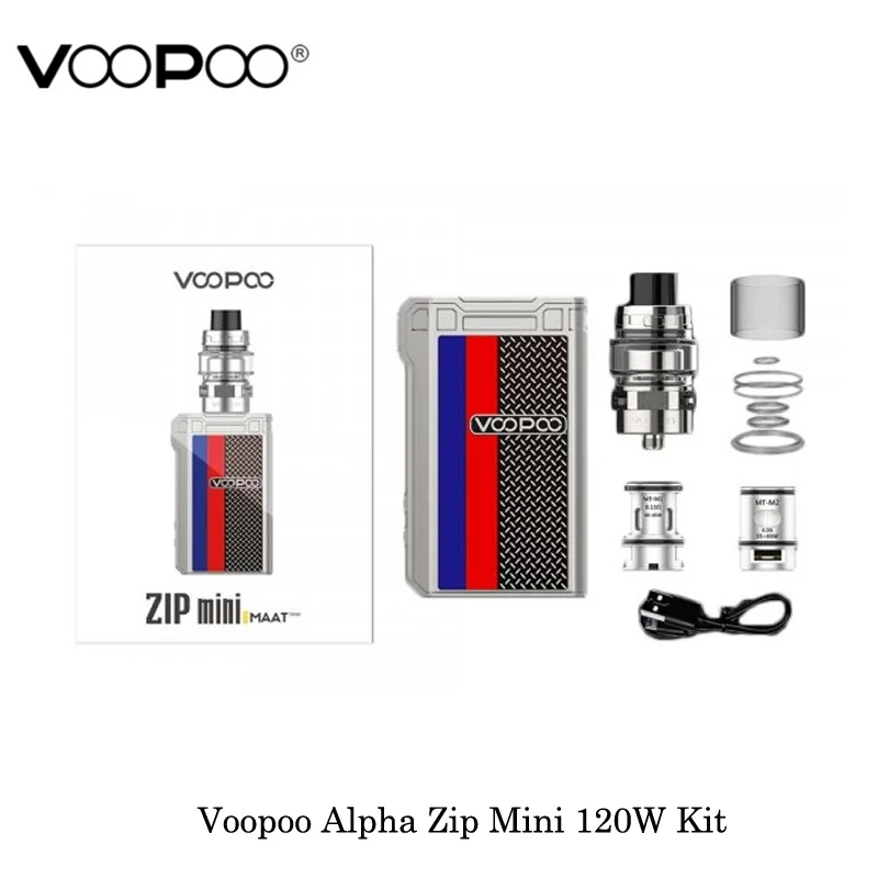 Электронные сигареты Voopoo Alpha Zip Mini 120 Вт TC Kit встроенный 4400 мАч Maat Tank 4 мл Mesh Coil GENE. Fit