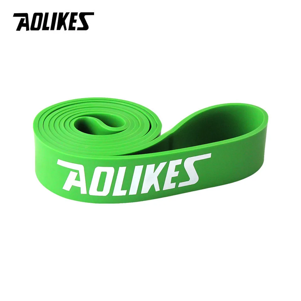 Фитнес-браслет AOLIKES, оборудование для тренажерного зала, экспандер, резинки для тренировки, веревка для упражнений, Кроссфит, подтягивание, укрепление - Цвет: Green