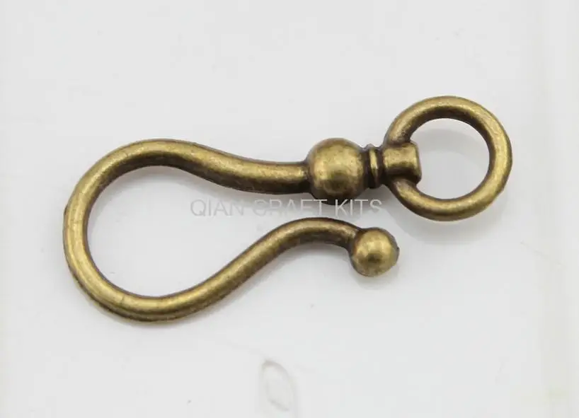 40 шт., большие застежки-крючки для украшений «сделай сам» из цинкового сплава