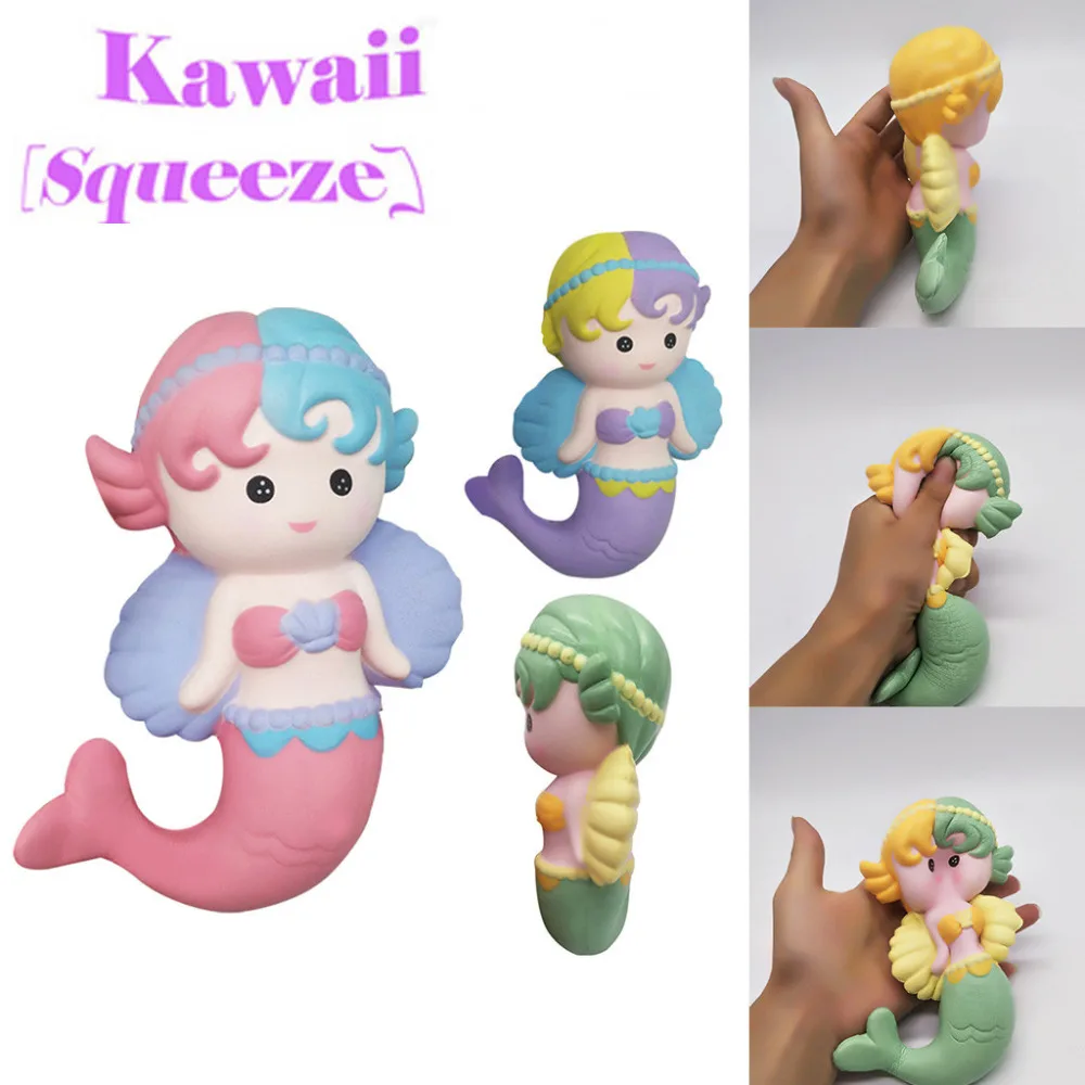 Декомпрессия Squeeze toy Angel mermaid медленный рост игрушки для снятия стресса детская