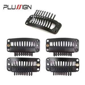 Заколки и гребни для наращивания волос Plussign 10-40 шт.лот, черные и коричневые резиновые заколки для париков, 32 мм