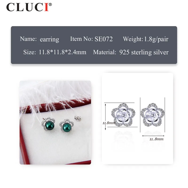 CLUCI 3 пары оптовая продажа серьги в виде цветка из стерлингового серебра 925 пробы с