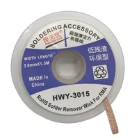 3mm 10g security 5 ft 3mm desoldering braid solder remover wick bga desoldering wire bra worldwide