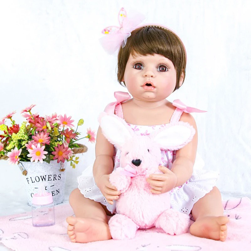 Boneca реборн силиконовая completa 22 дюймов Высокое качество полное тело виниловых reborn