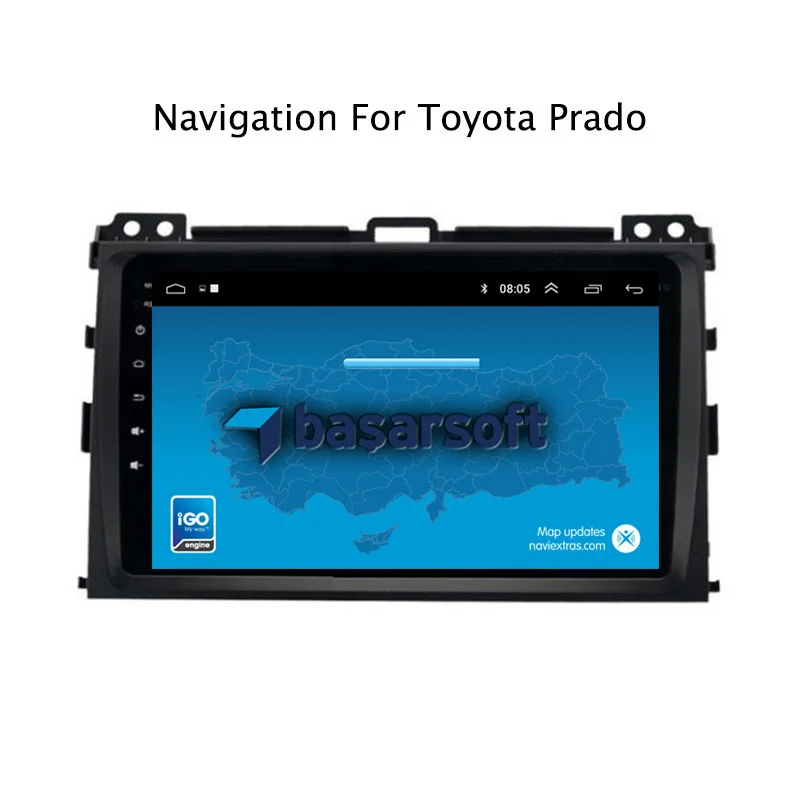 9 &quot2.5D Android 8 1 автомобильный DVD gps плеер для Toyota Prado 2004 2009 Автомобильный Радио