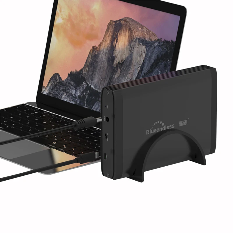 Blueendless внешний жесткий диск ТБ алюминиевый 3 5 Sata USB 0 настольный с SSD Hdd боксом