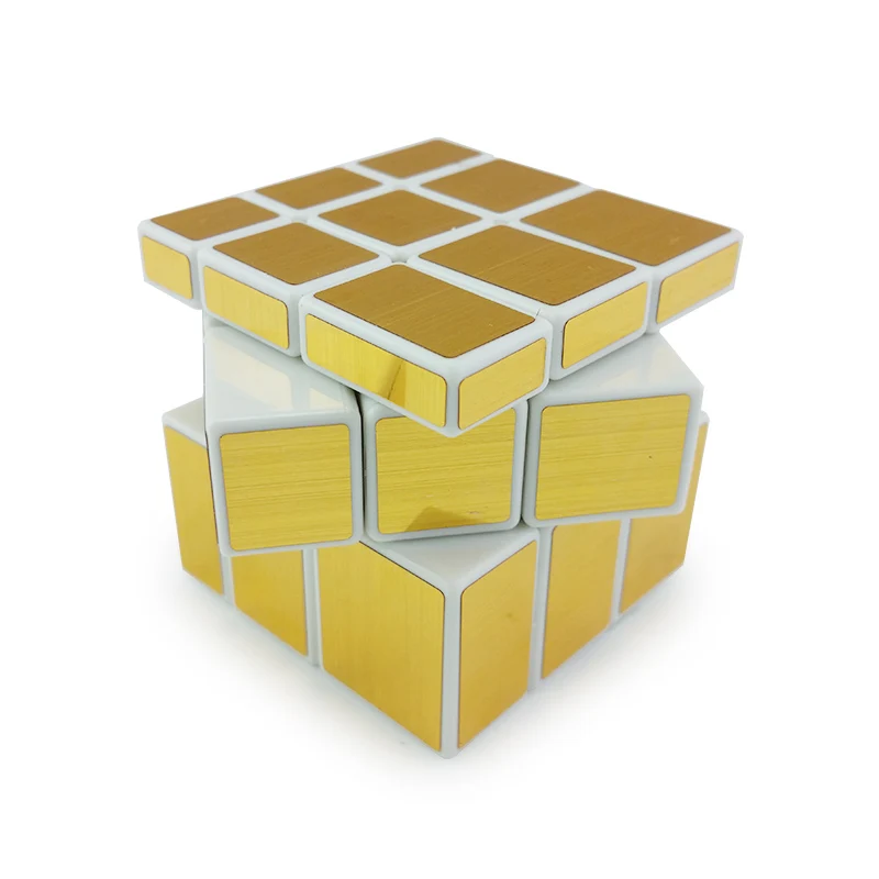 3x3x3 зеркальный волшебный куб головоломка твист гладкое белое золото