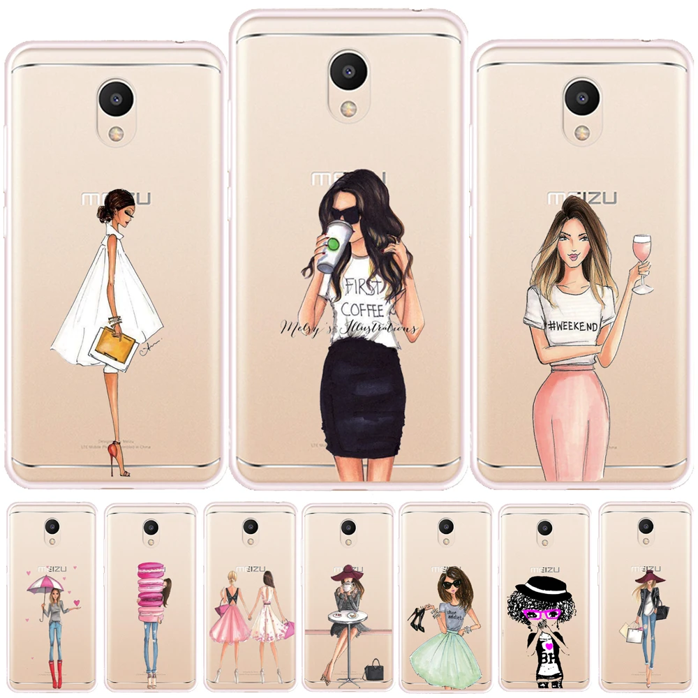Стильный флип-чехол из силикона для Meizu M3 Note M6 M6S M5S M5C M6T Pro 7 Plus 15 мягкий чехол ТПУ с