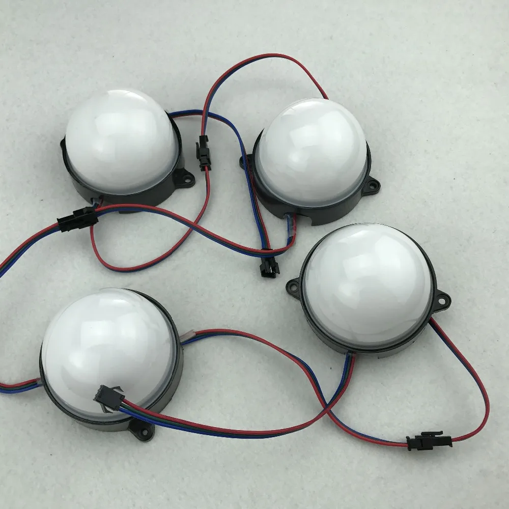 80 мм Диаметр DC24V WS2811 IC IP68 адресуемый 2 88 Вт (12 светодиодов) RGB полный цвет молочный