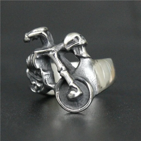 Мужское байкерское кольцо с черепом из нержавеющей стали 316L Размер 7-13 | Украшения