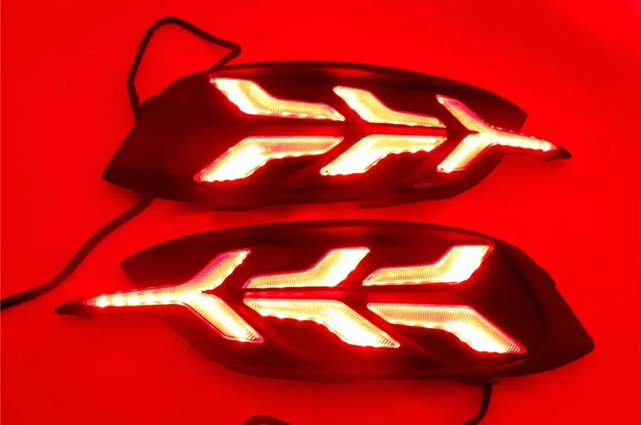Rear lamp 3 function Автомобильный мигающий для Honda Civic 10th Автомобильный светодиодный DRL дневные ходовые огни Задний бампер тормозной фонарь противотуманная фара - Цвет: Rear lamp 3 function