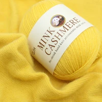 50gpcs mink cashmere yarn wool crochet yarn for hand knitting diy sweater blanket scarf knitting needles yarn