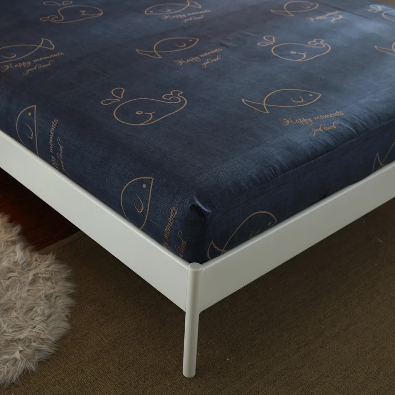 Натяжная простыня из приятного для кожи хлопка наматрасник с четырьмя углами и