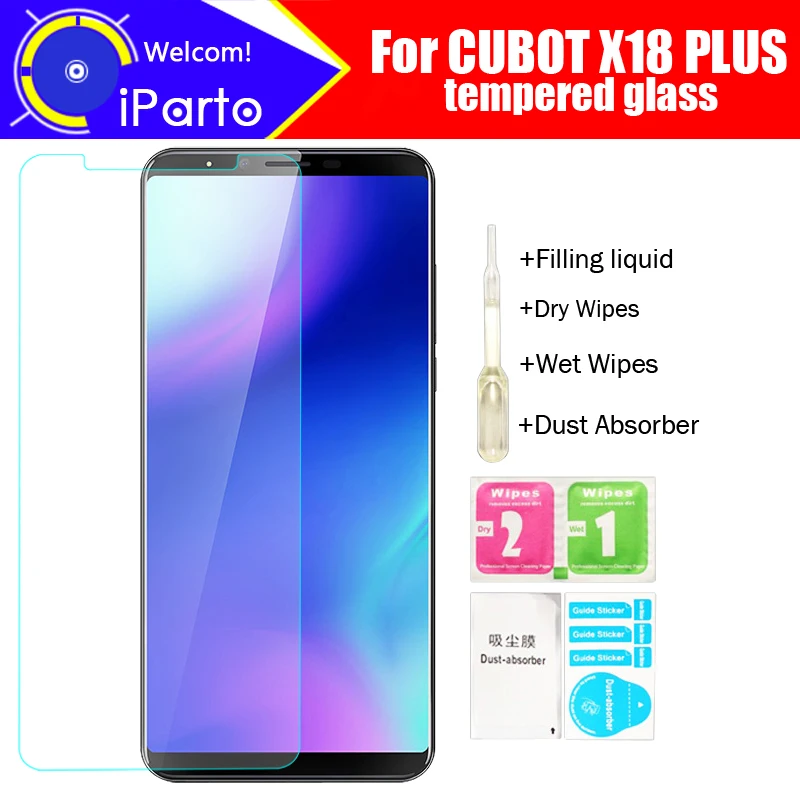 

100% оригинальное закаленное стекло CUBOT X18 PLUS 9H 2.5D Защитная пленка для экрана телефона CUBOT X18 PLUS (не полное покрытие)