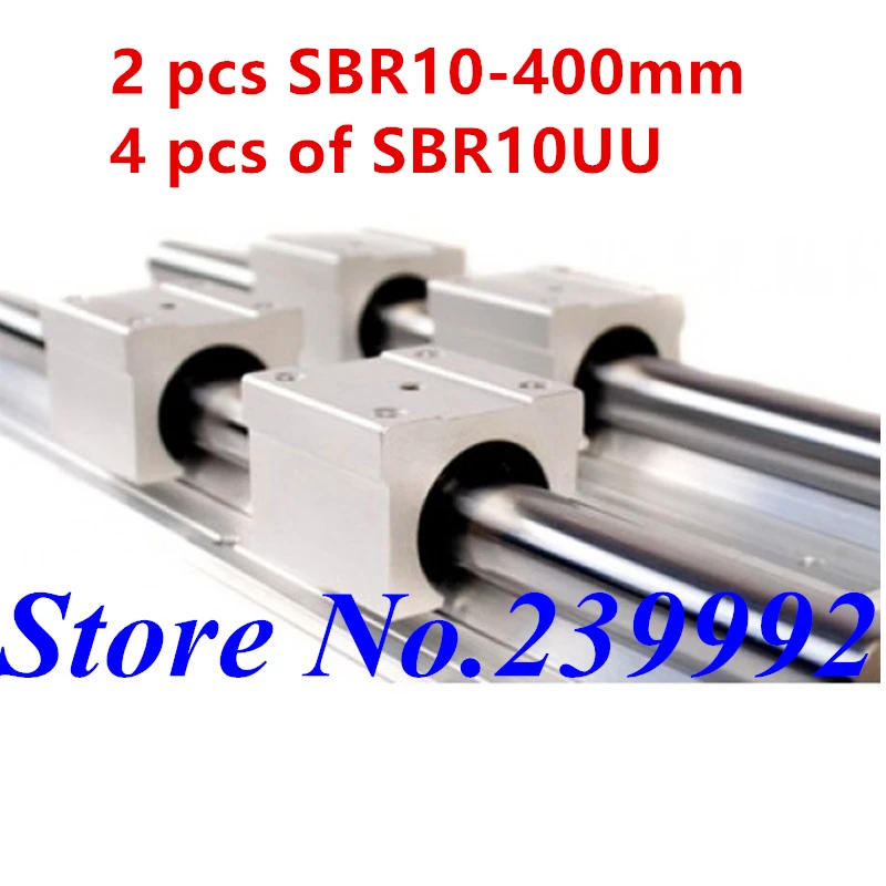 Линейная направляющая SBR10 400 мм с 4 шт. SBR10UU линейная подшипник из алюминия