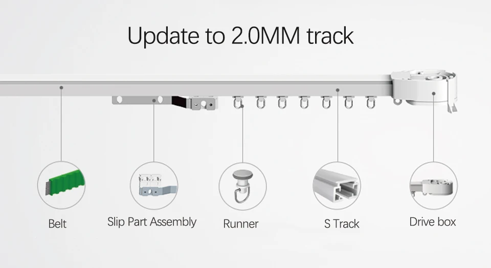 5 м настраиваемый Супер Довольно занавес трек для Xiaomi aqara/Dooya KT82/DT82 мотор, высокое качество электрический трек для умного дома