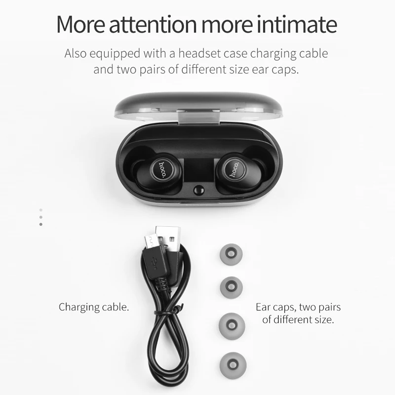 HOCO новые мини Близнецы Bluetooth 5 0 наушники 3D стерео невидимые истинные беспроводные