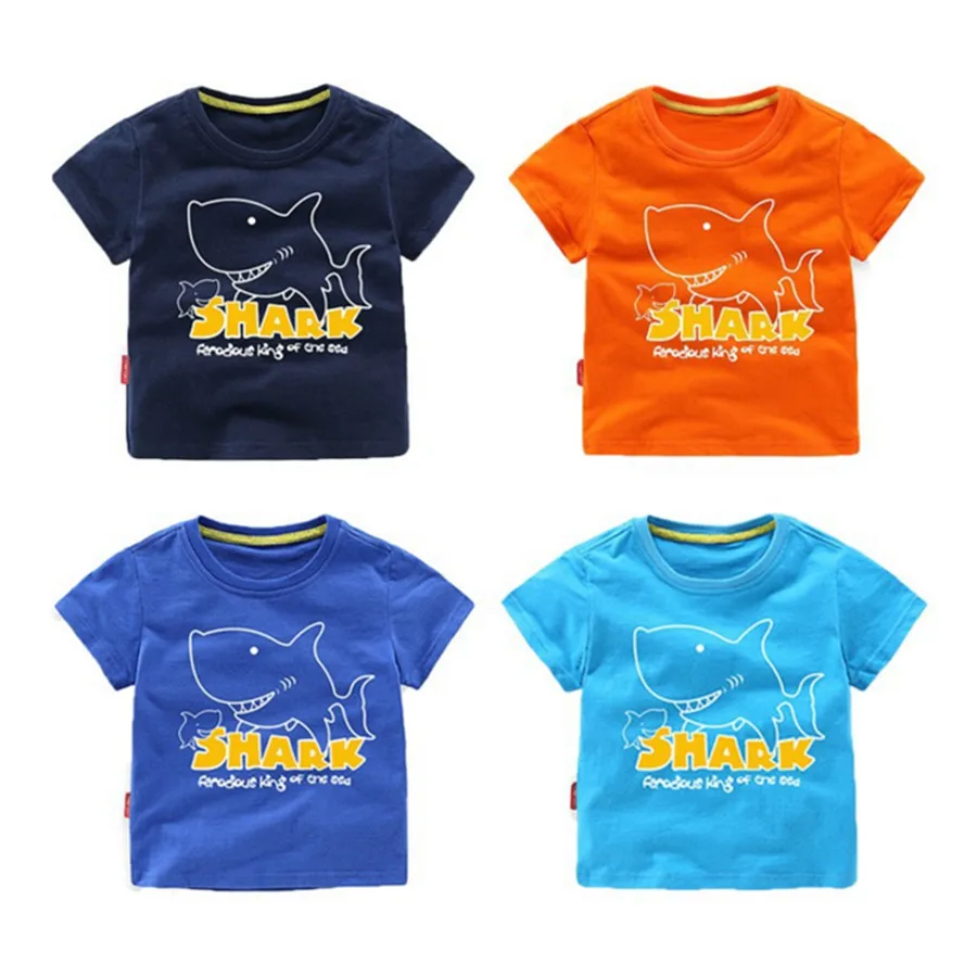 

1-10Y Short Sleeve T-shirts Boys Summer Clothes Cartoon Pattern Casual Chirldren Tops Cotton Kids Boys T Shirt