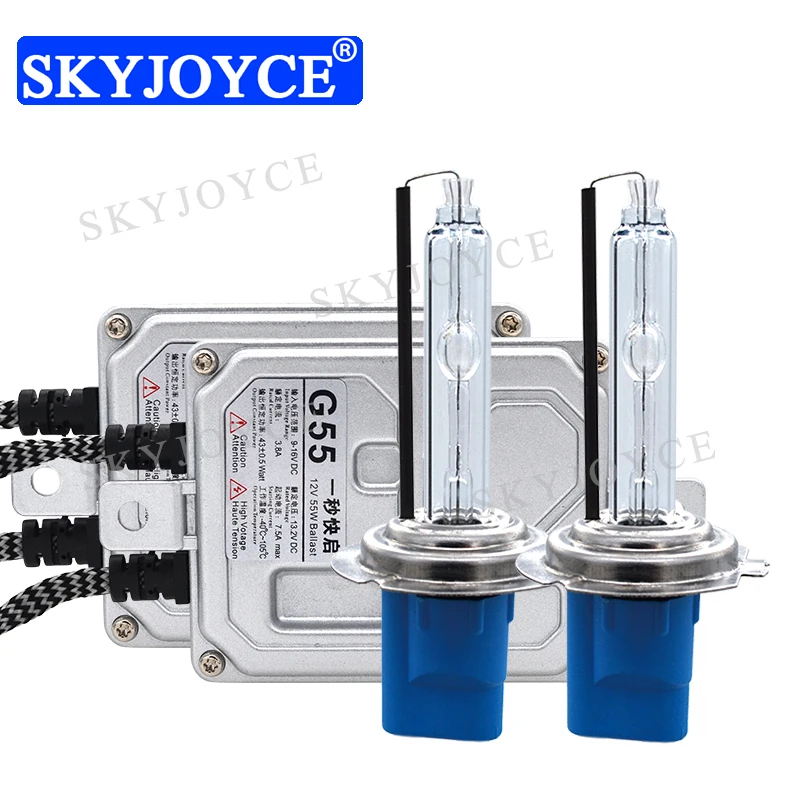 SKYJOYCE 12V 55W Быстрый старт HID светильник комплект 5500K FBI H1 H7 H11 лампа 4300K 6000K 8000K G55