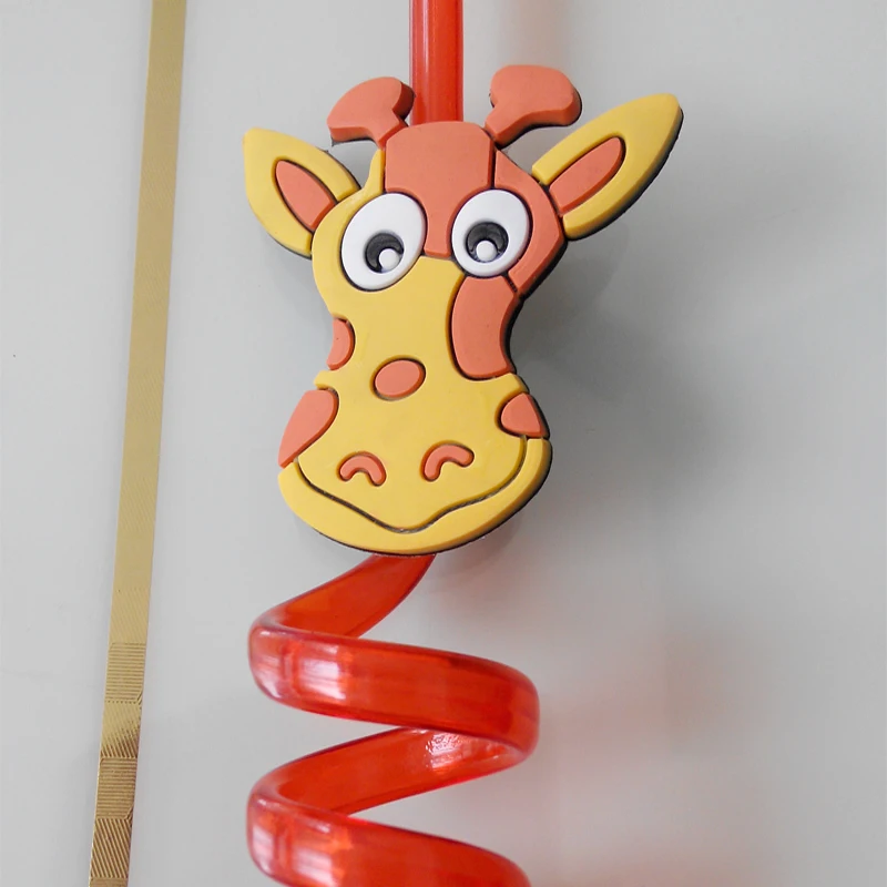 

3D Fruit Cocktail Plastic Straws Animals Drinking Straws Recycling Party Decoration Color Assorted Free shipping 20PCS/Lot