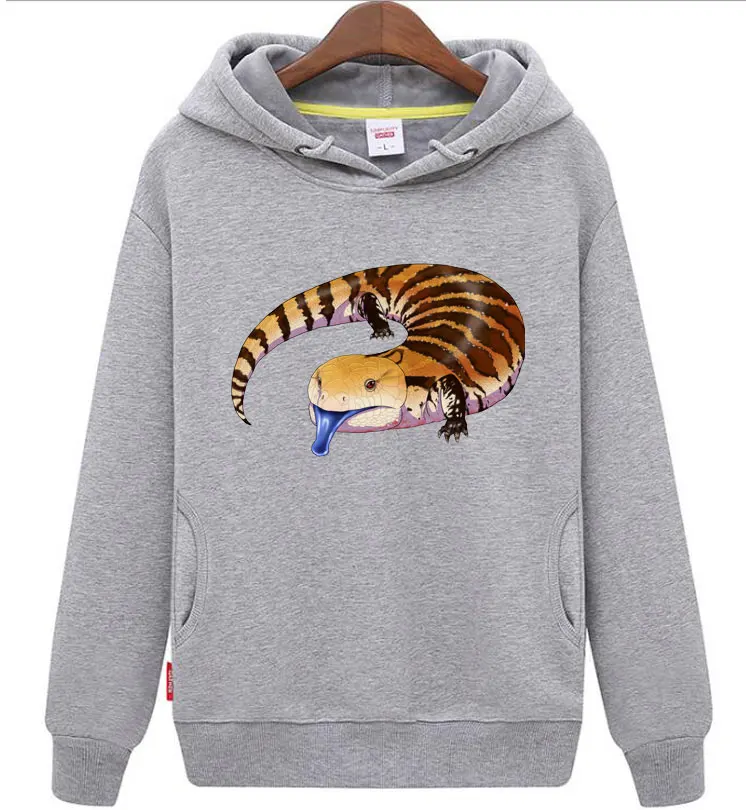 100% хлопок 3D Ящерица happy fashion пуловер Толстовка мужская женская пара хип-хоп
