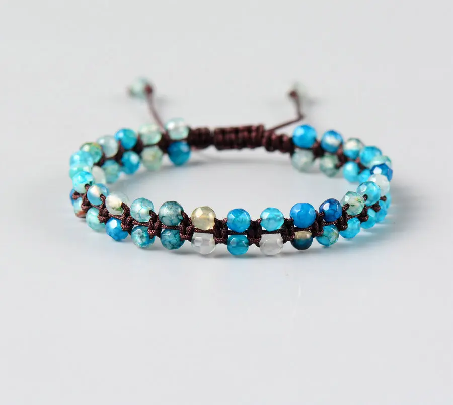 Новый граненый планшетовый плетеный браслет ручной работы дружбы с узлом