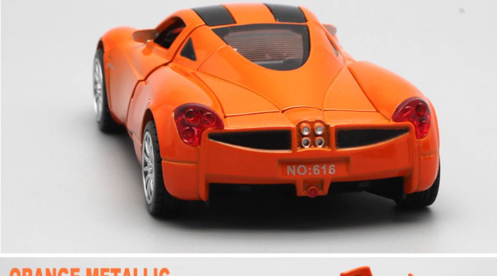 Литая под давлением коллекция Pagani Huayra масштабная модель для мальчиков/детские металлические игрушки в подарок с открывающимися дверцами и функцией оттягивания