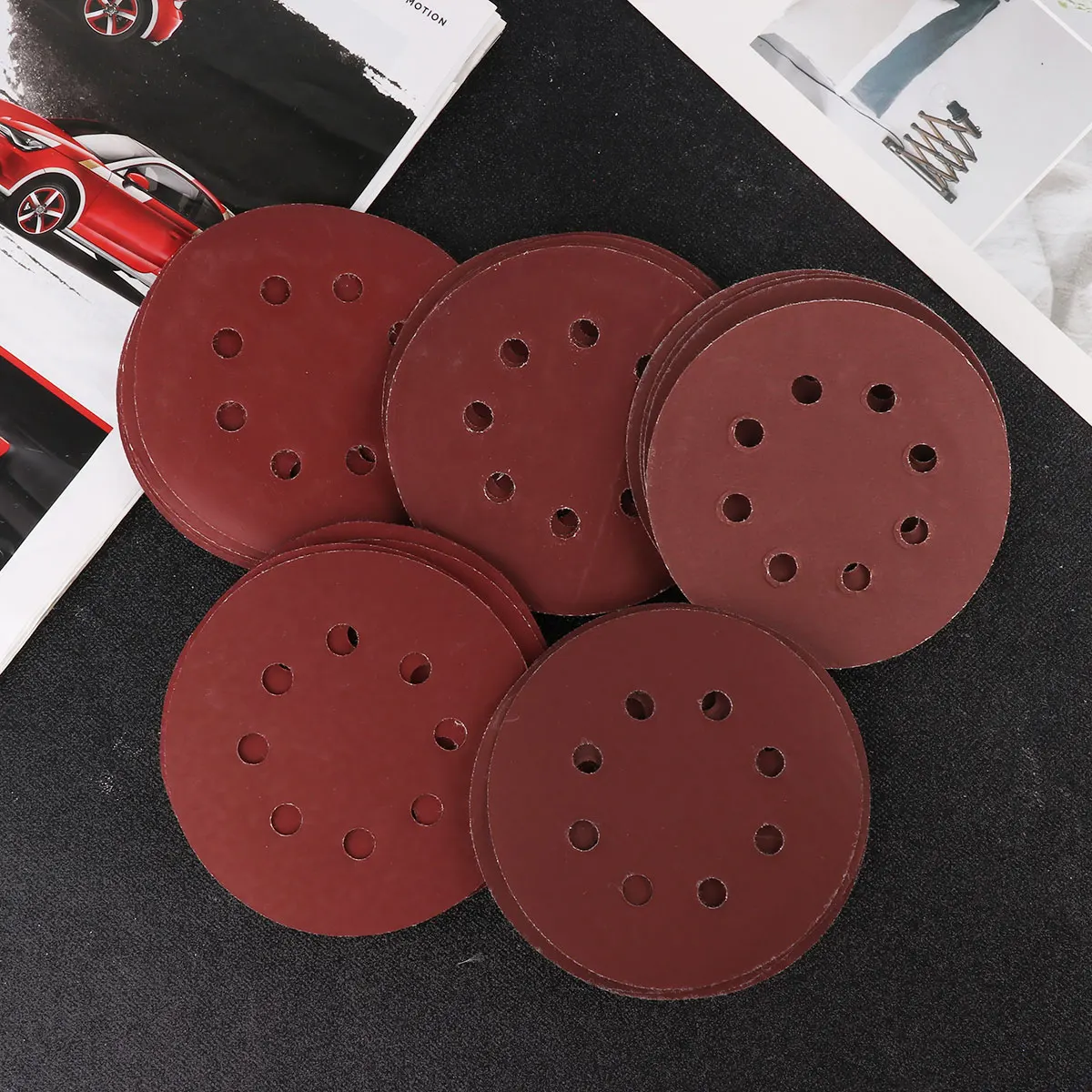 

30pcs 125mm Polishing Sanding Discs Aluminum Oxide Sandpaper 800 to 2000 Grits Hook Loop Sanding Paper For Random Orbital Sander