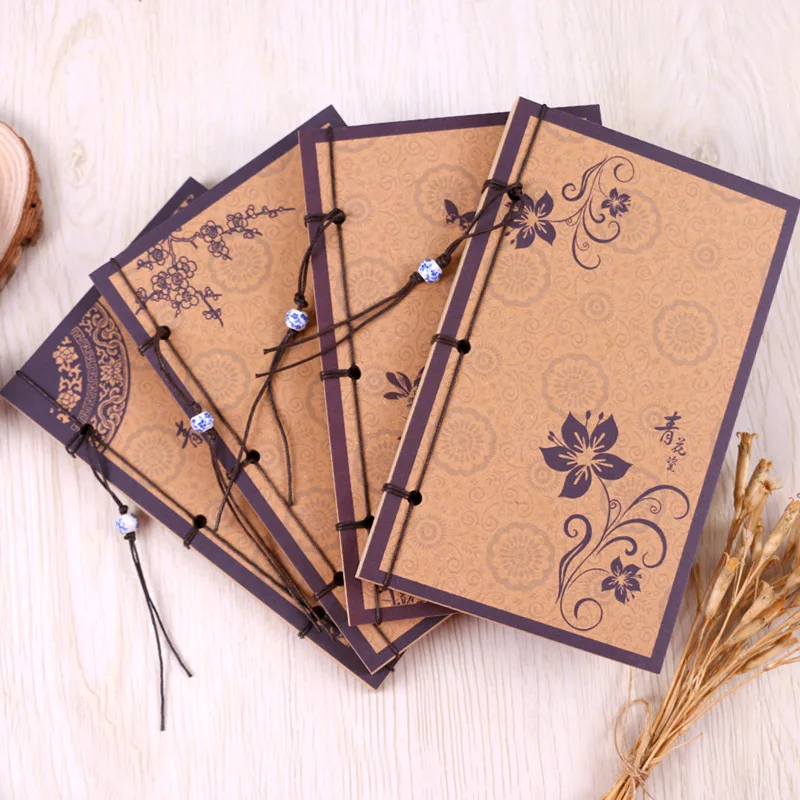 Винтаж ручной работы переплет Рисование Эскиз бумаги журнал личный планировщик