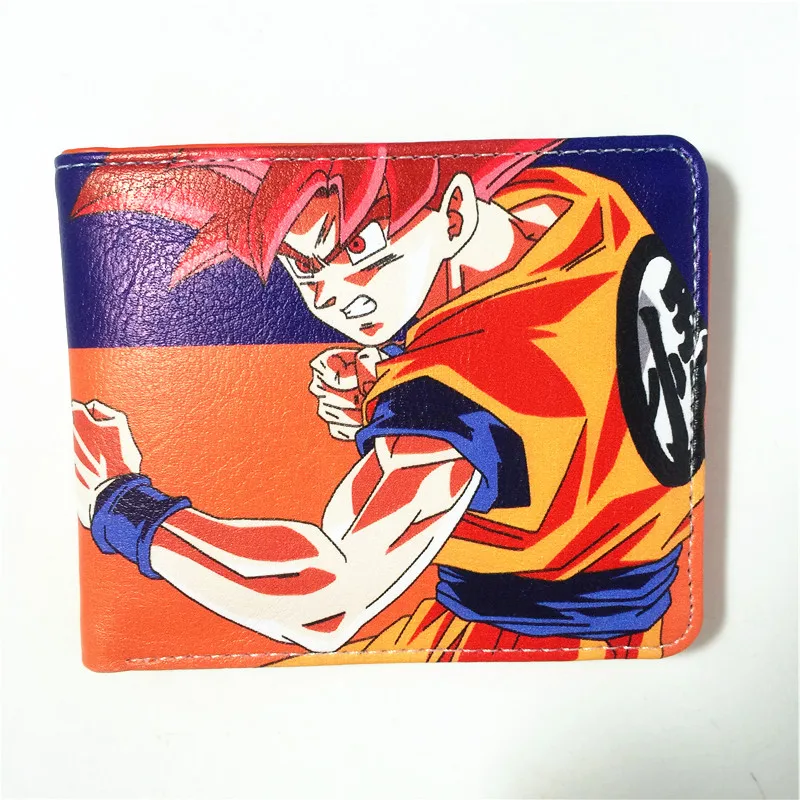 Аниме Драконий жемчуг Z кошелек Гоку косплей мультфильм Короткие Двойные кожаный
