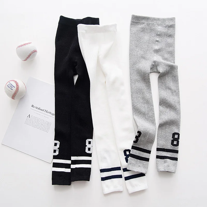Весенне осенние детские колготки для девочек черные белые серые Классические
