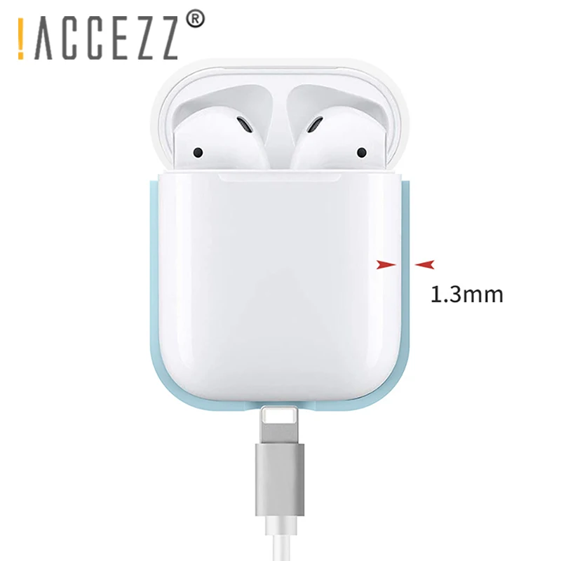 ! ACCEZZ силиконовый чехол для AirPod 1 2 беспроводной наушников гарнитуры аксессуары